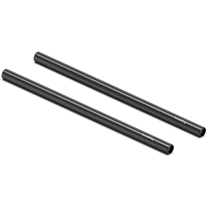SmallRig 2pcs 30cm Black Aluminum Alloy 15mm Rod with M12 Threaded Ends 1053