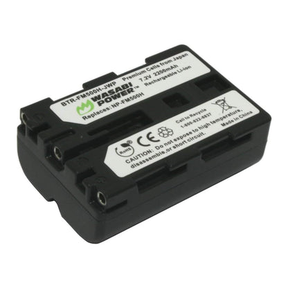 Wasabi Power NP-FM500MH (2 Pack) 7.2V 2200mAh Battery and Dual USB Charger Kit with Power Indicators for Sony Alpha a57 a58 a77 a99, DSLR-A100 DSLR-A200 DSLR-A500 DSLR-A700 DSLR-A900 Series DSLR Camera