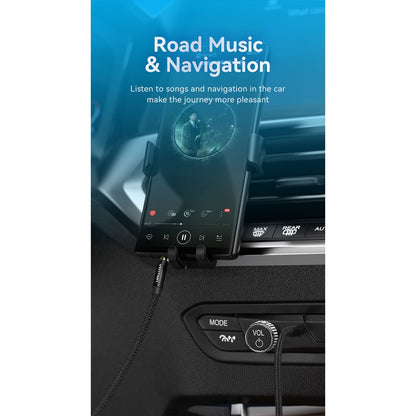 Vention 3.5mm Male to Male Gold Plated AUX Audio Cable 29AWG for MP3, Computer, Tablet, Phone (Black) (0.5M) | BAWB