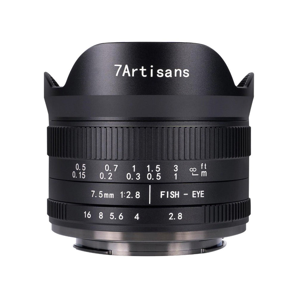 7Artisans 7.5mm F/2.8 Mark II APS-C Format Sony E Mount Ultra Wide Fisheye Prime Lens MF Manual Focus for Mirrorless Cameras
