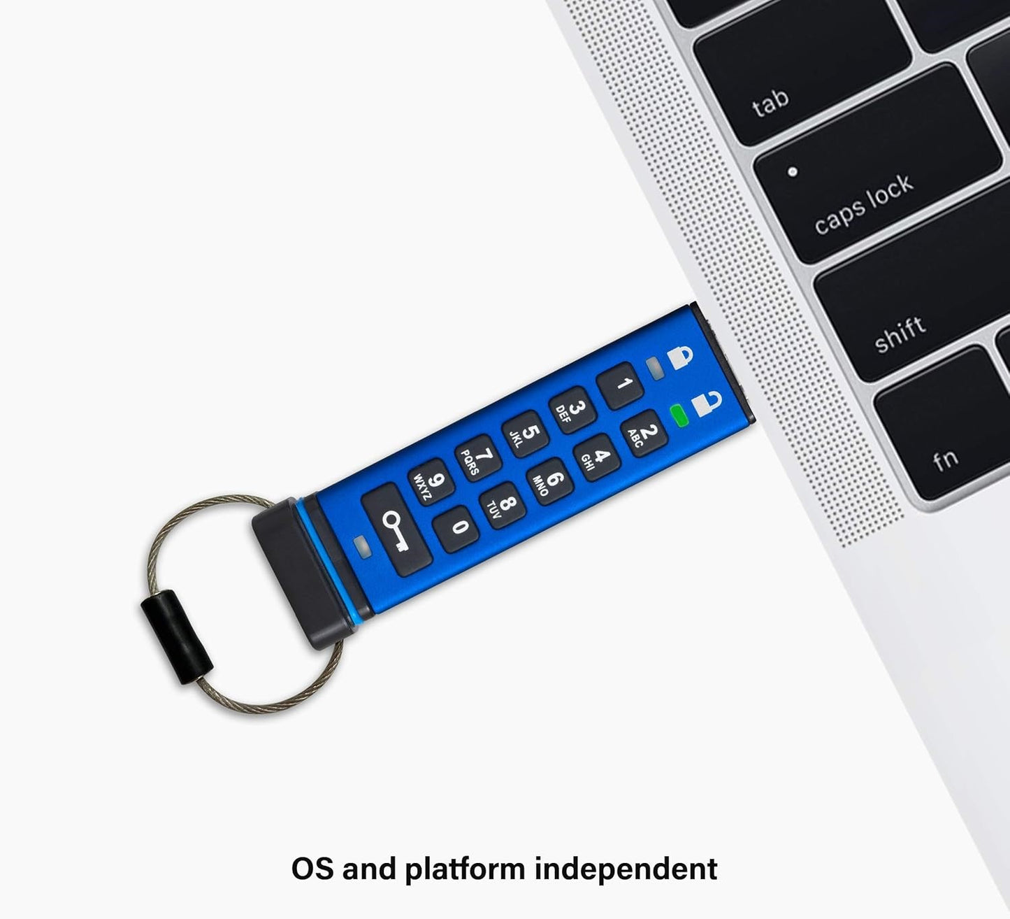 datAshur 32GB | 64GB |128GB 256-bit iStorage PRO  AES Encrypted USB 3.2 Flash Drive with Password Protection, PIN-Protected with Alphanumeric Keypad, 169 MB/s Max. Read Speed, 135 MB/s Max, Write Speed | IS-FL-DA3-256