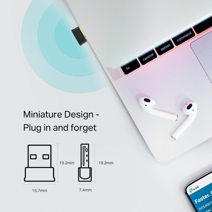 TP-Link Archer T2UB Nano AC600 Wireless USB Adapter Dongle with Dual Band 2.4GHz / 5GHz WIFI Max 600Mbps and Bluetooth Connection