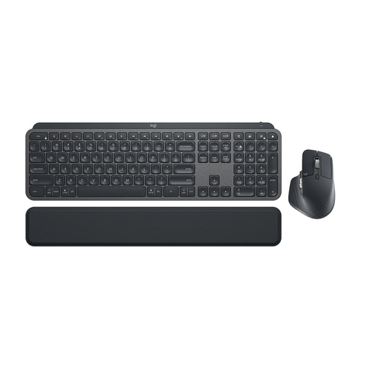 Logitech MX Keys Wireless Keyboard and Optical Mouse Combo For Business Generation 2 with 8000 DPI Darkfield Sensor, Full Sized 108 Key Layout, and Logi Bolt and Bluetooth Connectivity for PC and Laptop Computers - Graphite