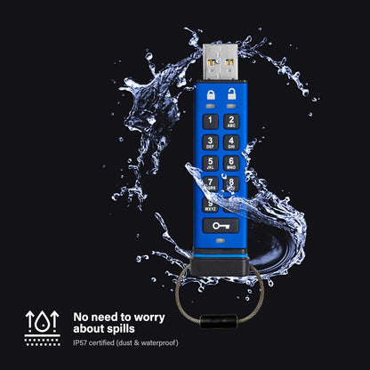datAshur iStorage PRO32GB | 64GB |128GB 256-bit AES Encrypted USB 3.2 Flash Drive with Password Protection, PIN-Protected with Alphanumeric Keypad, 169 MB/s Max. Read Speed, 135 MB/s Max, Write Speed | IS-FL-DA3-256
