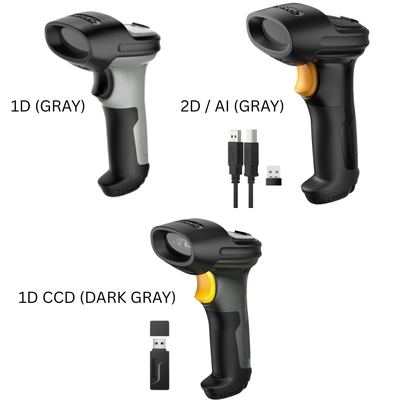 Inateck 1D 2D Wireless Bluetooth Barcode Scanner Plug & Play Laser Scan and Smart AI Mobile App Support | BCST