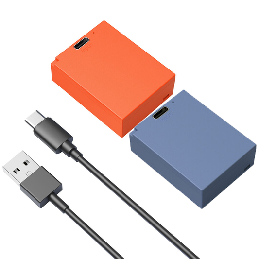 SmallRig NP-W126S Rechargeable Lithium-Ion Battery Pack 1050mAh 8.4V with USB Type-C Charging Cable for Selected Fujifilm Mirroless Cameras | Blue / Orange | 5062 5088