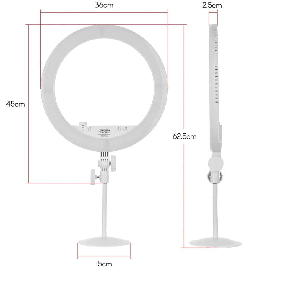 [CLEARANCE] Yongnuo YN208 PRO Ring Lamp Selfie Ring Light with up to 3200K-5500K Bi-Color LED