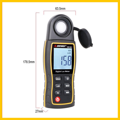 Sndway SW-582 Digital Lux Meter Mini Light Meter Luminometer Photometer Environmental Testing 0-199,900 Lux