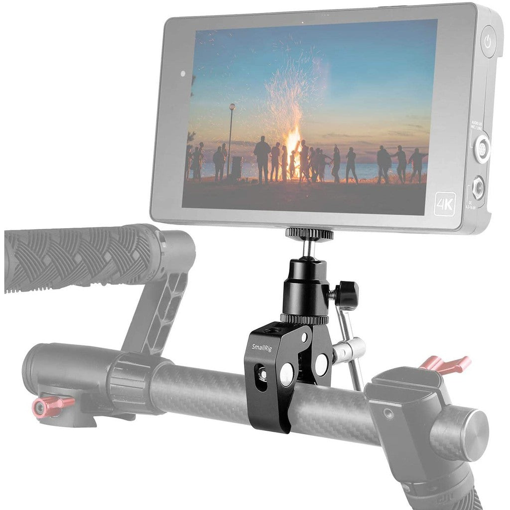 SmallRig Lightweight Aluminum Super Clamp Mount with 1/4Inch Screw Ball Head Mount 1124