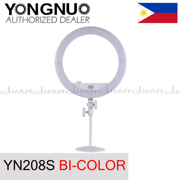 Yongnuo YN208S Ring Light Bi Color LED 3200k-5500k Color Temperature with Stand  | JG Superstore