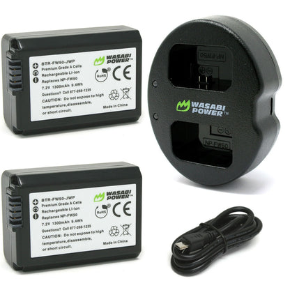 [CLEARANCE] Wasabi Power Battery for Sony NP-FW50 FW50 (Compatible with Alpha a7, a7 II, a7R, a7R II, a7S, a7S II, a5000, a5100, a6000, a6300, a6500, NEX-5T, Cyber-shot DSC-RX10 III | JG Superstore