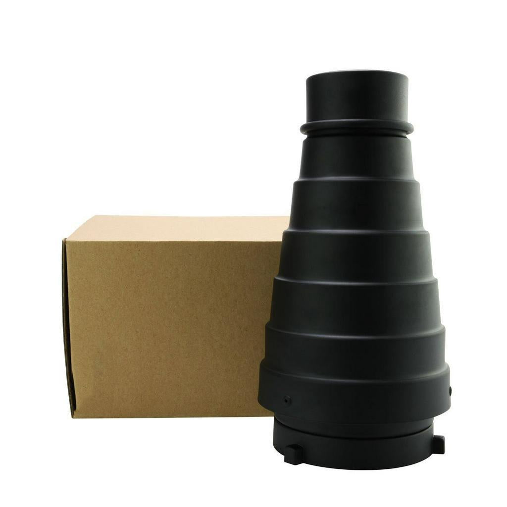 Pxel ST-7B Metal Conical Snoot with Honeycomb Grid and Gel Filter Kit for Bowens Mount Studio Strobe Monolight Photography Flash 7 Ribs