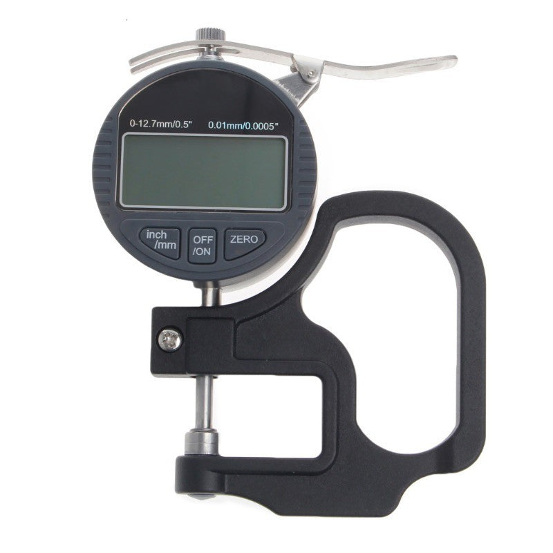 Eagletech Electronic Micrometer 0-12.7mm Digital Thickness Meter Gauge 0.01mm Depth Tester for Paper Film Leather Plastic Thickness Measuring Tool