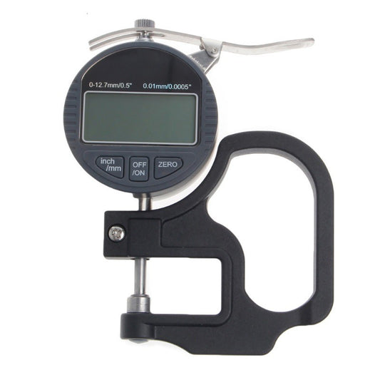 Eagletech Electronic Micrometer 0-12.7mm Digital Thickness Meter Gauge 0.01mm Depth Tester for Paper Film Leather Plastic Thickness Measuring Tool