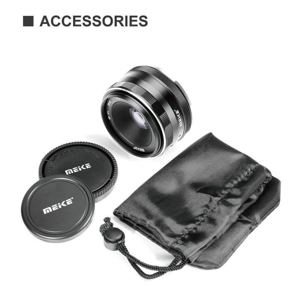 Meike 25mm f/1.8 Large Aperture Wide Angle Lens Manual Focus Lens (E-Mount) for Sony Mirrorless Cameras