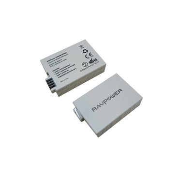 RAVPower LP-E8 Battery Charger and 2-Pack Rechargeable Li-ion Batteries for Canon EOS Rebel T2i, T3i, T4i, T5i, EOS 550D, EOS 600D, EOS 650D, EOS 700D DSLR E8 | JG Superstore