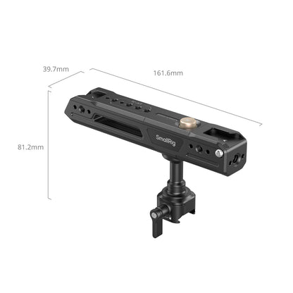 SmallRig Top Handle 360° Rotation with TO Clamp, Cold Shoe, Built-in Silicon Pads Grip, 3/8"-16 ARRI Locating Holes for Monitor Mounts & Camera Accessories | 4152