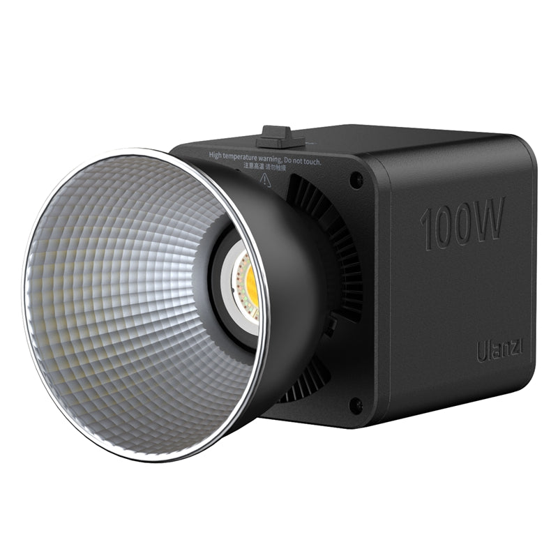 Ulanzi ML100RGB 100W Full-Color RGB COB Video Light 2700-6500K CCT with 20 Lighting Effects, Mini Bowens Mount, LCD Display, Adjustment Knob, 4000mAh Built-in Battery, DC and USB C Charging Ports for Photography, Studio Lighting and Equipment
