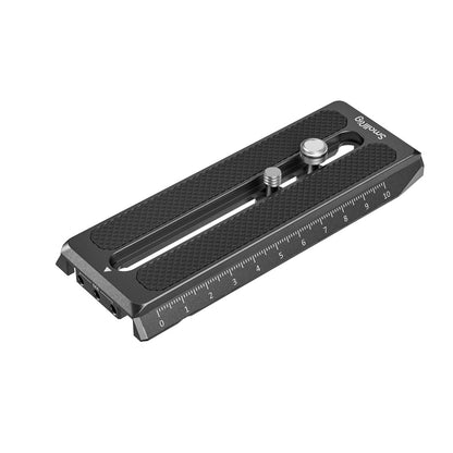 SmallRig Manfrotto-Style QR Quick Release Plate, 1/4"-20 Counterweight Thread, 3 M4 Threads, Measurement Scales and Adjustment Gears, Aluminum & Stainless Steel Construction for DJI RS 4, RS 4 Pro, RS 3, RS 3 Pro, RS 2, RSC 2 / Ronin-S Gimbals 3158B