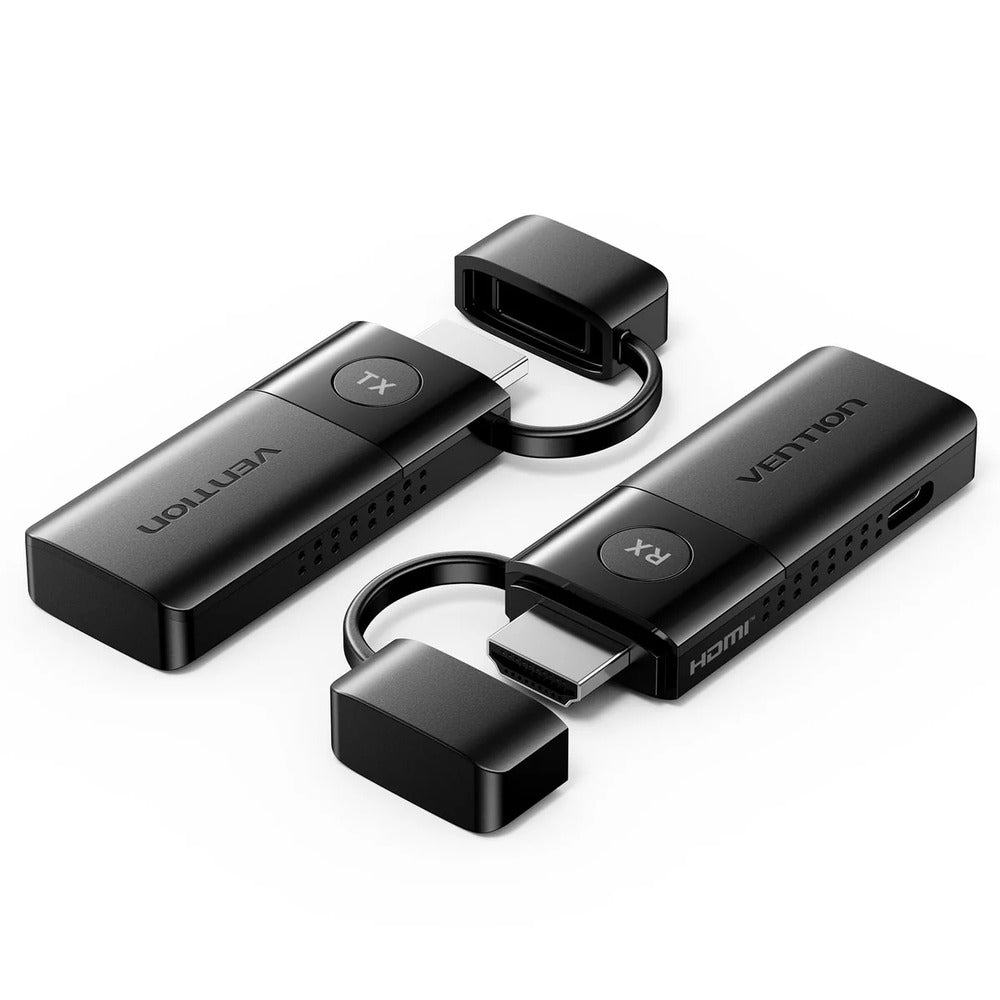 Vention Portable Wireless HDMI Transmitter TX & Receiver RX 1080p/60Hz HD Resolution with 5GHz Wi-Fi Adapter, 50M Signal Transmission, USB C Power Port for Desktop, PC, Computer, Laptop, Camera, Game Console to TV, Monitor and Projector
