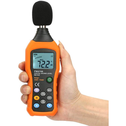 [CLEARANCE] PeakMeter PM6708 LCD Digital Audio Decibel Sound Noise Level Meter dB Meter Measuring Logger Tester 30 dB to 130 dB