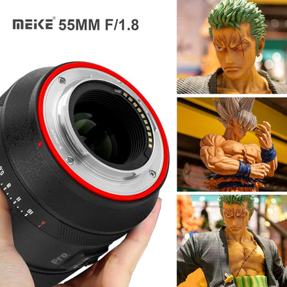 Meike 55mm F/1.8 Pro AF Portrait-Length Prime Lens Full Frame FUJIFILM X Mount, Fast Aperture, Autofocus / Manual Focus Mode, STM Stepping Motor and USB Port for Firmware Upgrades for Photography