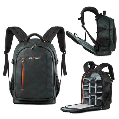 K&F Concept Multifunctional Large DSLR Camera Backpack for Travel Outdoor Photography