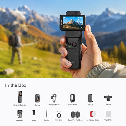SJCAM C400 3-in-1 4K Handheld Action Camera w/ 2.29" Rotatable & 1.3" Touchscreen