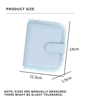 [CLEARANCE] Pikxi 64 Pockets Ruffles Leather Style Photo Album with Slip On Latch Cover for Fujifilm Instax Mini Instant Camera - Lilac Purple