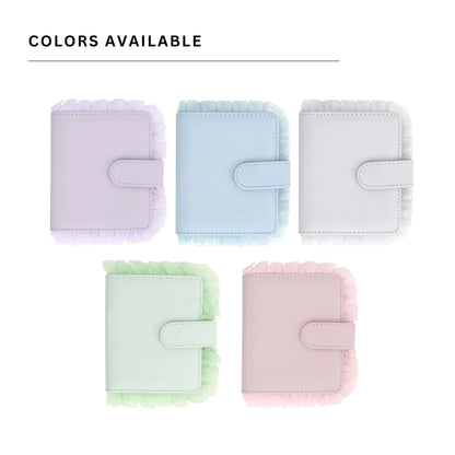 [CLEARANCE] Pikxi 64 Pockets Ruffles Leather Style Photo Album with Slip On Latch Cover for Fujifilm Instax Mini Instant Camera - Lilac Purple