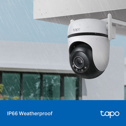 TP-Link Tapo 520WS 2K QHD Smart AI WIFI CCTV Camera with 360° Pan / 130° Tilt, Starlight Color Night Vision, IP66 Weatherproof, Sound and Light Alarm, Motion Tracking and MicroSD Slot for Home Security
