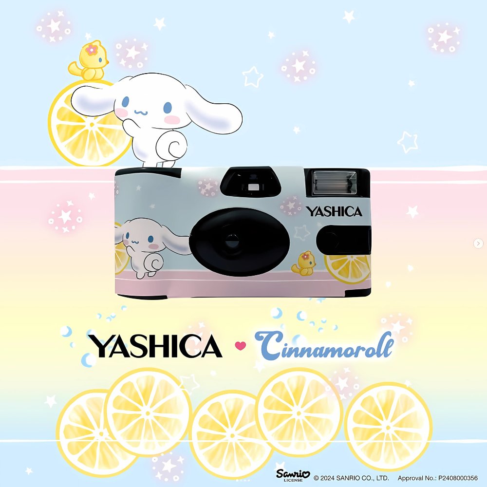 YASHICA x SANRIO Series 35mm ISO 400 F/11 Single Use Film Camera with 27 EXP Exposures for Color Prints and Photography