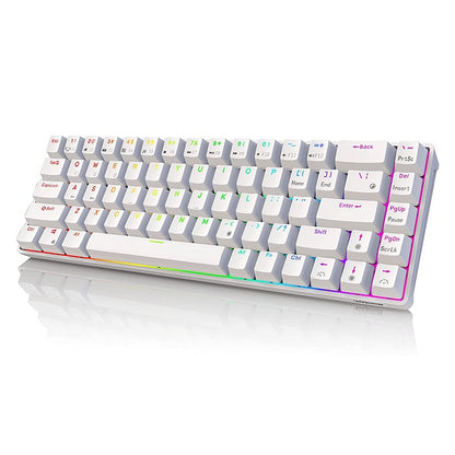 [CLEARANCE] Royal Kludge RK RKG68 68 Keys Mechanical Gaming Keyboard 2.4G Wireless Hot Swappable TKL with Bluetooth 5.0 (White, Black) (Blue Clicky, Red Linear, Brown Tactile Switch)