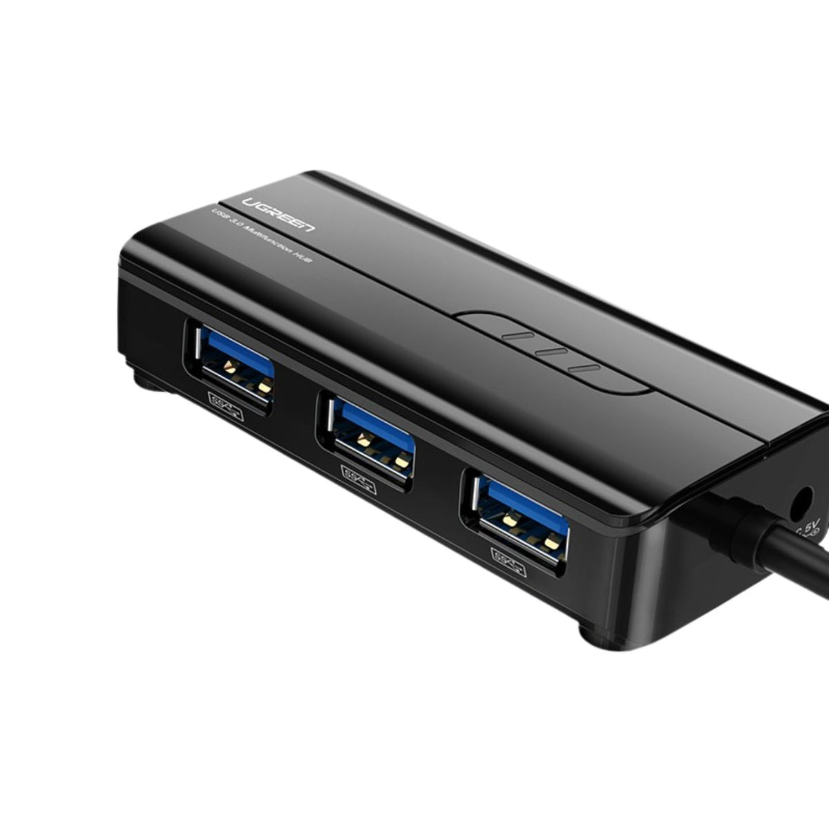 UGREEN USB 2.0 / 3.0 3-Port Hub Ethernet Network Adapter with LED Indicator, DC 5V Power Port | 20264, 20265