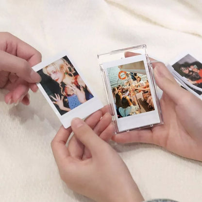[CLEARANCE] Pikxi Ice Cream Cute Transparent Photo Mini Storage Box with 10 Sheets Capacity for Fujifilm Instax Mini Film