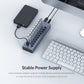 ORICO USB 3.0 5Gbps 13-Port Hub with Individual Switches & 60W Power Supply for PCs, Computer Desktops & Laptops (Windows, macOS, Linux) | USB Hub Extension Docking Station | ORICO-BT2U3