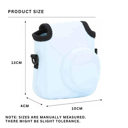 [CLEARANCE] Pikxi Soft Fujifilm Instax Mini 12 Camera Case Bag with Padded Inner Lining, Waterproof Neoprene Surface, and Shoulder Carrying Strap - Purple