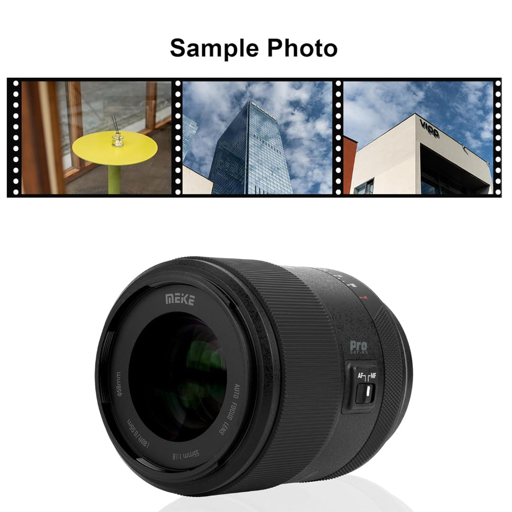 Meike 55mm F/1.8 Pro AF Portrait-Length Prime Lens Full Frame FUJIFILM X Mount, Fast Aperture, Autofocus / Manual Focus Mode, STM Stepping Motor and USB Port for Firmware Upgrades for Photography
