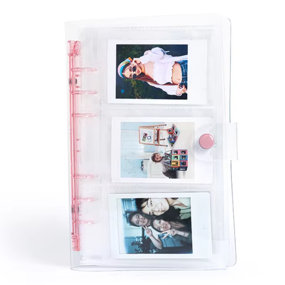 Pikxi 120 Pockets 20 Pages Transparent PVC Photo Album Binder for FUJIFILM Instax Mini Instant Film Camera | Blue Pink Purple