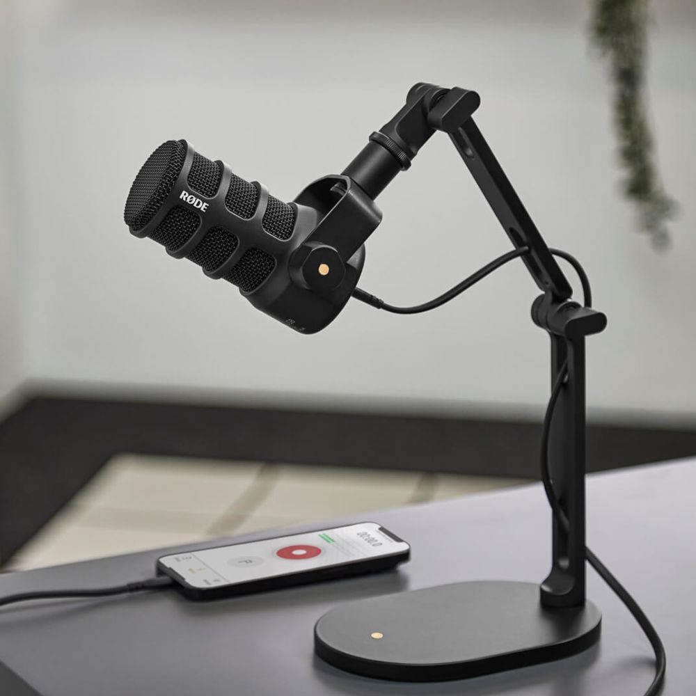 RODE PodMic USB Type-C / XLR 3-Pin Dynamic Cardioid Broadcast Microphone with Volume Control, HG Revolution Preamps for Windows, Mac iOS Android and Podcasting Livestreaming