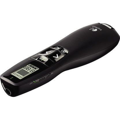 Logitech R800 Professional Presenter Wireless Presentation Clicker Remote with Green Laser Pointer and LCD Display
