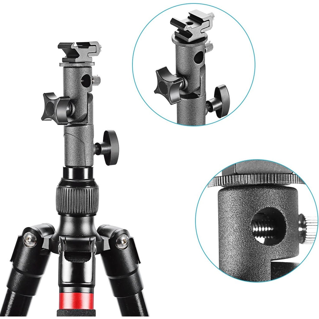 Pxel AA-LS4 Flash Bracket Umbrella Holder Swivel Light Stand Adapter Cold Shoe Speedlight
