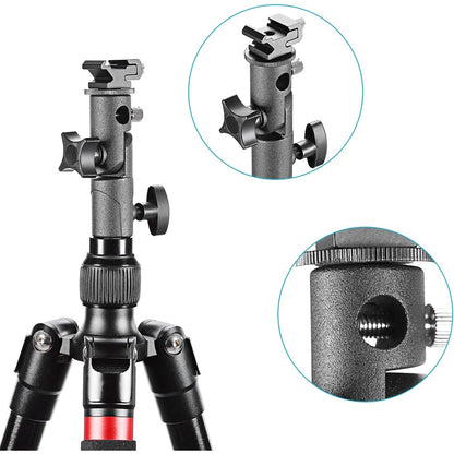 Pxel AA-LS4 Flash Bracket Umbrella Holder Swivel Light Stand Adapter Cold Shoe Speedlight