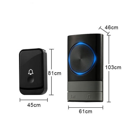 DAYTECH DB27 Smart Wireless Doorbell Plug and Play AC 110V-220V Water-Resistant 260m Long Range Door Bell Buzzer with Adjustable Volume, 45 Chimes and Tune for Home Office Indoor and Outdoor Installation