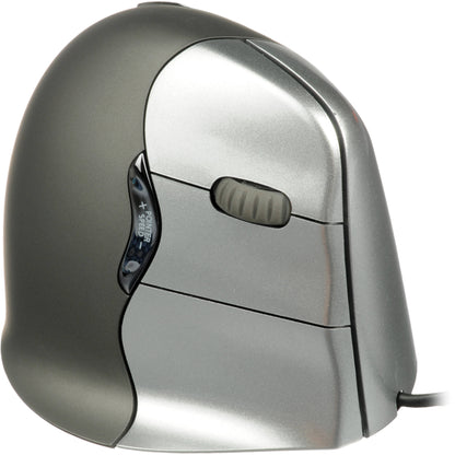 Evoluent Wired Optical Ergonomic Vertical Mouse 4 Right Hand with Up to 2600 DPI, Adjustable Pointer Speed, and 6 Programmable Buttons for Windows, PC, Unix, Mac, and Linux