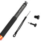 K&F Concept MS22 127cm / 50 inch Adjustable Extension Carbon Pole Invisible Selfie Stick Monopod with Wrist Strap for Insta360, GoPro, DJI Osmo Action Camera & Mobile Phone Holder