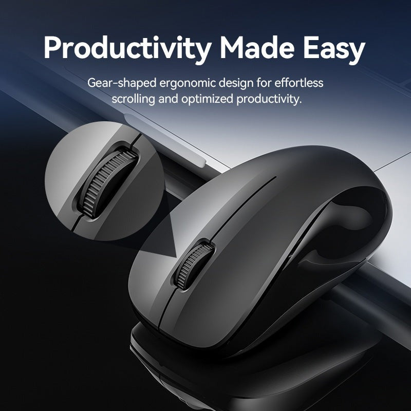Vention Keyboard and Mouse Combo – Wireless 2.4GHz with USB Receiver / USB Wired, Full-Sized 104 Keys Silent Keyboard, Silent Quiet-Click, Ergonomic Mouse (1200DPI/1000DPI), Plug-and-Play for Windows 8/10/11, Laptop & Desktop PC | Black