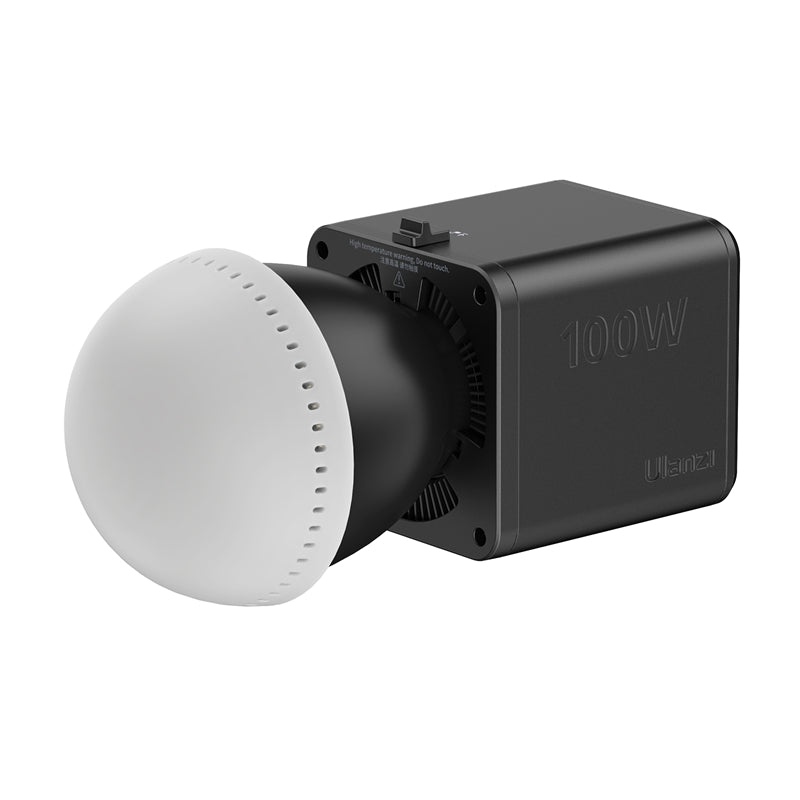 Ulanzi ML100RGB 100W Full-Color RGB COB Video Light 2700-6500K CCT with 20 Lighting Effects, Mini Bowens Mount, LCD Display, Adjustment Knob, 4000mAh Built-in Battery, DC and USB C Charging Ports for Photography, Studio Lighting and Equipment