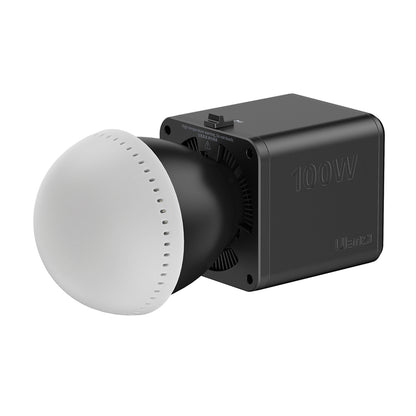 Ulanzi ML100RGB 100W Full-Color RGB COB Video Light 2700-6500K CCT with 20 Lighting Effects, Mini Bowens Mount, LCD Display, Adjustment Knob, 4000mAh Built-in Battery, DC and USB C Charging Ports for Photography, Studio Lighting and Equipment