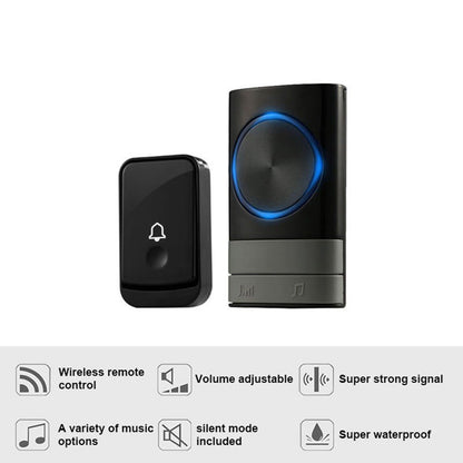 DAYTECH DB27 Smart Wireless Doorbell Plug and Play AC 110V-220V Water-Resistant 260m Long Range Door Bell Buzzer with Adjustable Volume, 45 Chimes and Tune for Home Office Indoor and Outdoor Installation